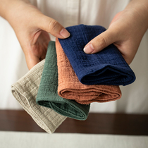 Yunting handmade cotton tea towel tea cloth Zen water absorbent thick coffee table rag tablecloth square towel tea set towel