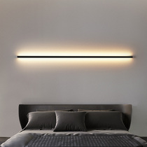 Minimalist wall lamp bedside lamp bedroom long strip Nordic 2021 new personality free wiring master bedroom line background wall lamp