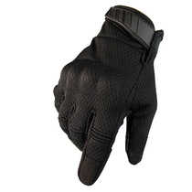 Black tactical full finger gloves BK color outdoor combat gloves Protective gloves Tactical Tom