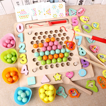 Childrens fishing beads beaded toys childrens number operation early education clip beads chopsticks training development imagination