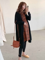 Japanese pregnant women autumn suit fashion knitted cardigan loose sweater hot mom spring and autumn coat tide