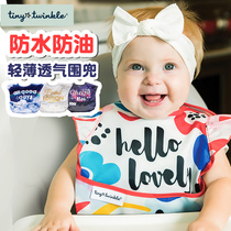 tiny twinkle baby eating bib waterproof saliva towel baby bib toddler children food bag light