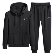 Official website Enshi Nike Mens Sweater Set 2021 Spring and Autumn Cardigan Jacket Casual Sportswear Two-piece