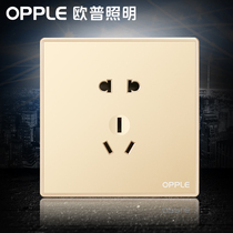 Red Star Meikailong self-operated chinchillo five-hole switch panel single and double switch concealed multi-hole socket