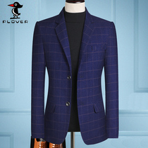 Woodpecker 2021 Spring and Autumn new suit men Business Leisure Trend Fashion men plaid suit jacket