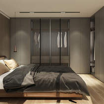 Piano wardrobe home bedroom modern simple custom locker storage whole sliding door clothes and hat wardrobe