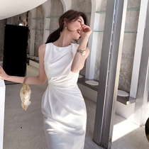 Socialite white small dress can usually be worn 2021 new temperament light luxury annual meeting evening dress dress female banquet