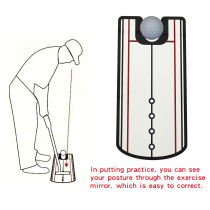 Golf accessories putter practice mirror beginner pose correction putter training mirror portable exerciser
