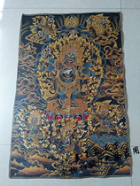 Tibetan tantric Buddha statue Thangka embroidery Big Black Sky six-armed black horse Hagala Tantra three fundamental guardian gods