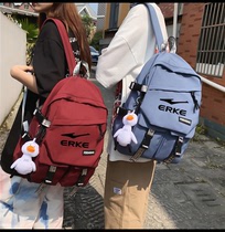 Hongxing Erke schoolbag Korean version of Junior High School High School students outdoor backpack mens and womens backpacks computer bag