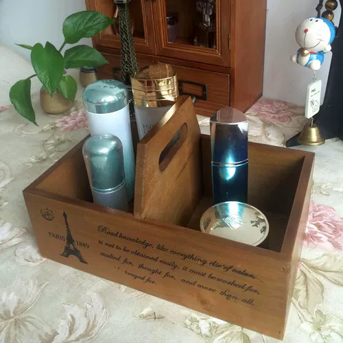 Деревянное настольное ювелирное украшение, деревянная коробка, ручка, коробка для хранения, ящик для хранения