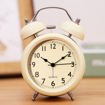 Large Bell snooze metal alarm clock 4 inch 8 inch living room fashion Creative mute bedroom home decoration clock