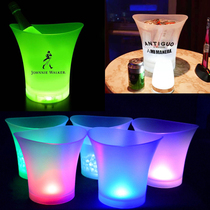 Bar led glowing ice bucket plastic creative KTV restaurant battery colorful insulated wine beer Champagne ice bucket