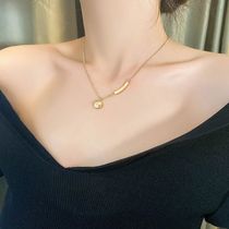 Smiley Face Loving Necklace Women Ins Tide Hip Hop Dresses Chain Outlets Women Acrylic Colored Strings of Beads Lock Bone Chain
