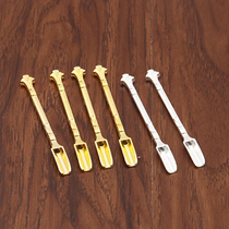 Trace stainless steel medicine spoon medicine powder spoon small medicine spoon plastic reagent spoon experimental weighing micro medicine spoon smoke nail spoon