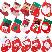 Christmas Socks Gift Bag Small Number Boutique Candy Decorations Gift Bag Christmas Snowman Deer Elderly Socks Pendant
