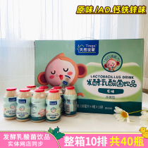 Natural family fermented lactic acid bacteria yogurt baby drink original AD calcium iron zinc children probiotic yogurt 20 bottles