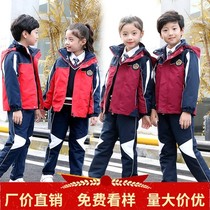 Kindergarten garden clothes spring and autumn winter 2021 primary school uniforms rushing clothes sports boys and girls three sets of class uniforms
