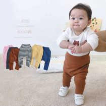 Baby large PP pants High waist protection belly trousers Children baby Spring and autumn clothes newborn boys fart pants outside wearing autumn