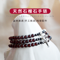  Catholic Rosary Bracelet Rosary Original handmade Garnet Sterling Silver Three-circle Travel Rosary Christian Gift