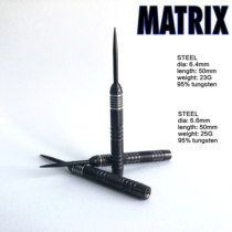 Nine-brand darts MATRIX 95% tungsten steel PVD black coated octagonal design high-end professional straight