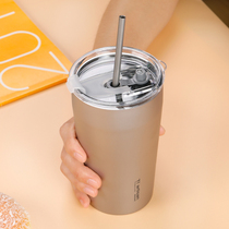 Titanium craftsman Ta8722 outdoor travel double-layer beer mug with lid portable juice mug heat insulation anti-scalding mug 500ml
