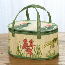 Bamboo basket crab basket hairy crab gift box zongzi egg bamboo basket bamboo basket basket moon cake sausage New Year