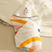 Package baby newborn October newborn baby bag thin newborn quilt gauze Baby Swaddling quilt