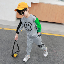 Boy Nets Red Suit Foreign Air Spring Clothing Han Edition Childrens Handsome Qi Boomer Clothes Mens Baby Chic Necropolis Spring Autumn Two Sets