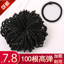 100 adult simple and wild fresh headdress Black headband hair ring tie hair Rubber band hair rope Hair accessories female