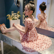 Girls dress summer big boy Yangqi 2021 new high-end Chiffon cake dress net red summer princess dress