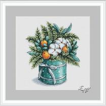 Cross stitch electronic drawing redraw source file XSD Flower iron bucket cotton bouquet