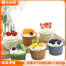 Simulation cupcake model muffin cup fake fruit cream gourmet photography props decoration dessert table decoration