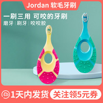 Jordan baby soft hair breast toothbrush baby training molars 2 children oral cleaner 3-6 years old and a half