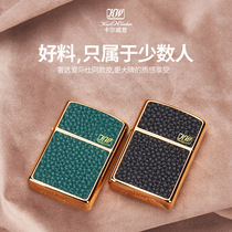 KW carvedon kerosene lighter handmade creative crocodile pattern love business high grade art leather gift windproof