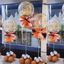 Transparent wave ball sequin balloon column shopping mall festival decoration shop opening anniversary decoration daily necessities