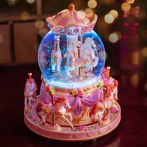 Carousel Music box Music box Crystal Ball birthday gift girl send girlfriend girl student Sky city