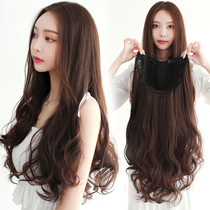  Wig female long curly hair natural big waves medium long hair net red cute round face repair face fluffy micro-volume fashion long hair