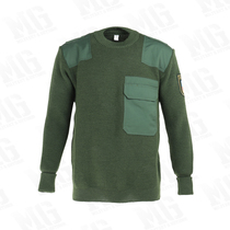 Original German government departments allot autumn and winter warm sweater round neck imported from Germany(army green)