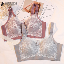 Underwear women Summer big chest small bra thin non-steel ring Full Cup latex bra large size gathering mother support