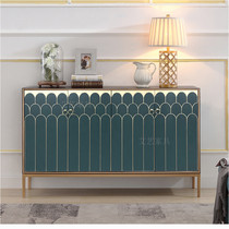 Hong Kong-style light luxury shoe cabinet solid wood partition cabinet modern simple home American entrance cabinet home door decoration cabinet