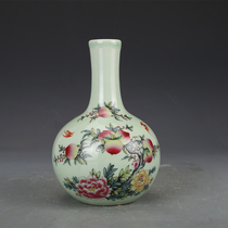 Daqing Qianlong pastel rich longevity guile bottle antique porcelain antique old goods collection genuine