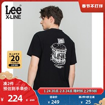 LeeXLINE 22 Spring New Comfortable Edition Multicolor Crewneck Printed Men's Short Sleeve T-Shirt LMT0000124LE