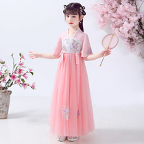 Girls Hanfu dress children princess dress summer dress 2021 new summer big child little child dress skirt