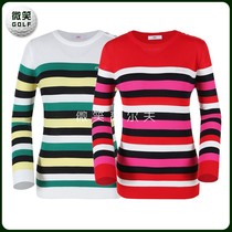 Special 2021 Spring Korea GOLF Clothes Women JD * Striped Pullover Knitted Sweater GOLF