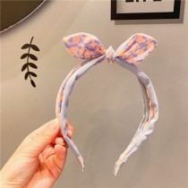 Korean children's hairband non-slip does not strangle the head baby floral rabbit ears girl hair accessories princess tide girl head buckle