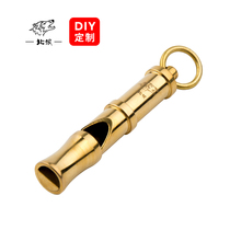North Wolf survival whistle metal high frequency rescue training whistle earthquake children custom pure copper whistle gold NR0627