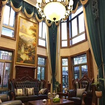 Xinhongye Villa European and American French style elegant luxury exquisite plain flannel curtain