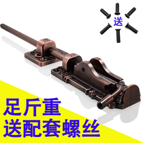 Copper door into the extended courtyard door Wall door Aluminum art door bolt Door buckle Antique copper surface mounted aluminum art imitation copper door floor latch