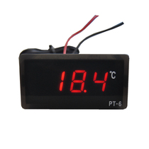 Embedded high precision electronic thermometer PT-6 digital display thermometer refrigerated car island cabinet probe line can be extended